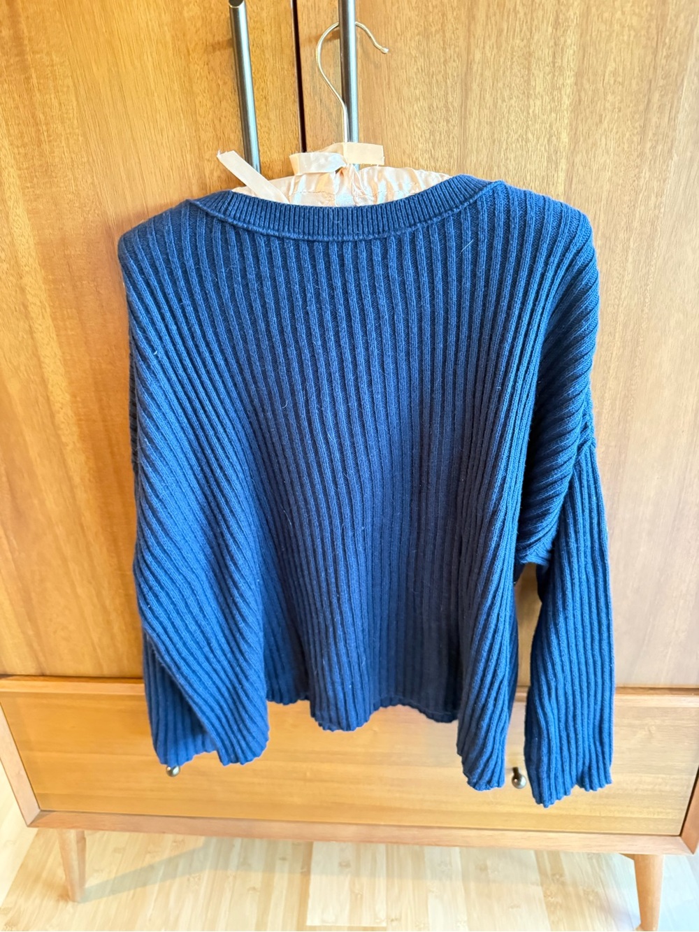 Eileen Fisher Deep Navy Ribbed Crewneck Sweater